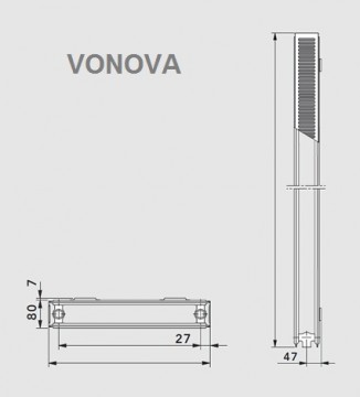 Calorifer Otel VERTICAL Vonova VOGEL&NOOT K20/1400/400